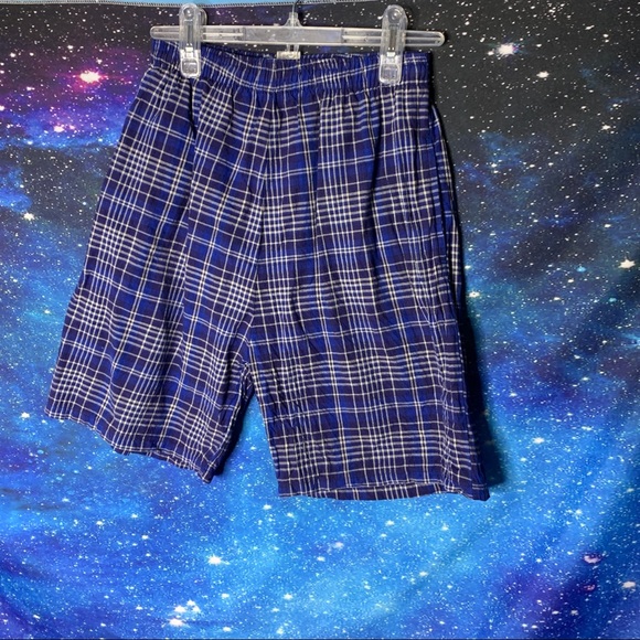 Expressions- Blue Plaid Shorts size 14 - Picture 2 of 8